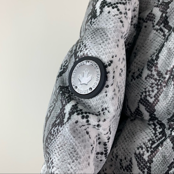 NOIZE Jozy Snake Print Vegan Faux Leather Puffer Jacket 1X NWT - Picture 13 of 14